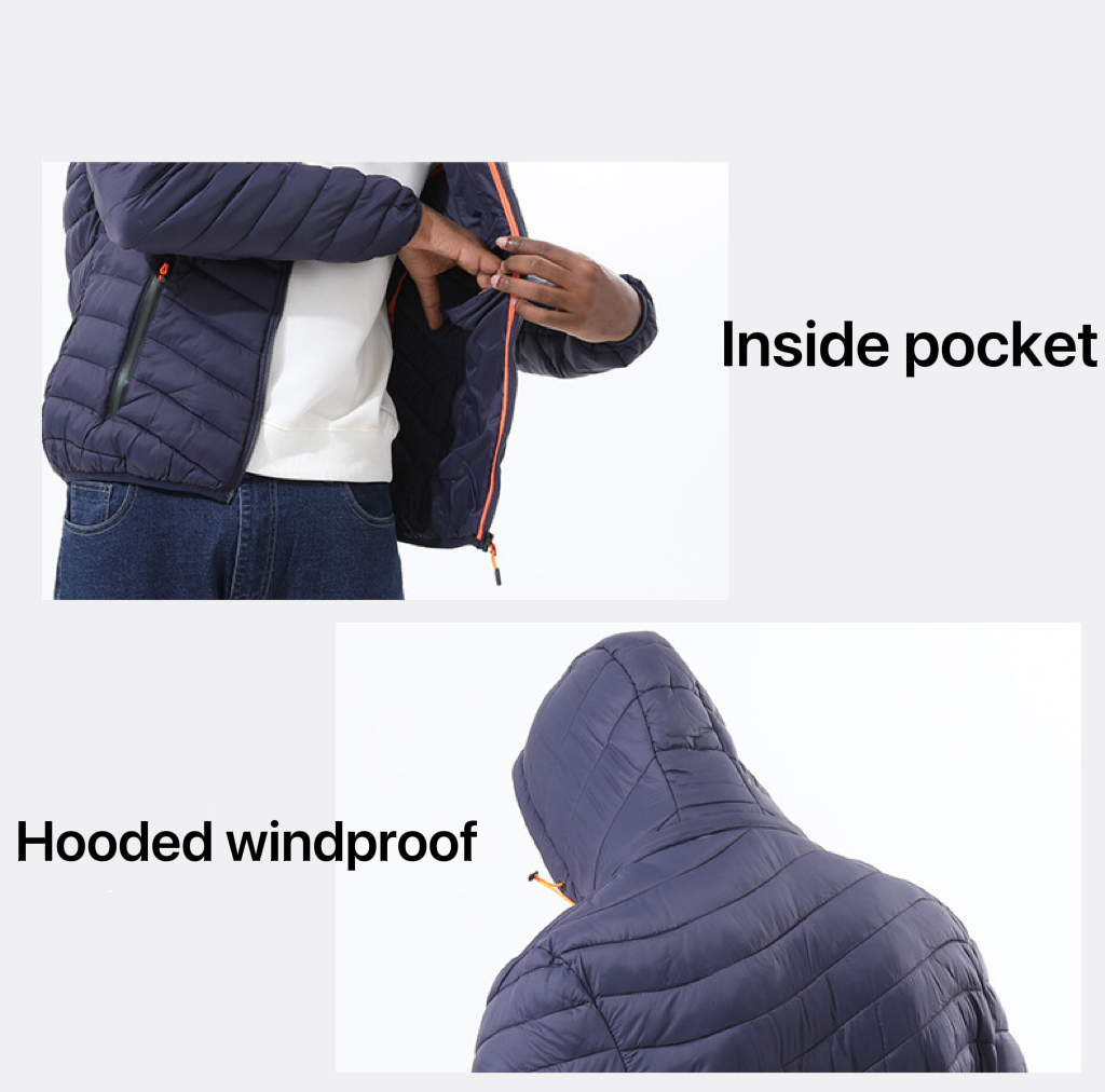 New Winter Thick Warm Men's Down Coat Windproof Light Weight Coat For Men Custom Men's Coats
